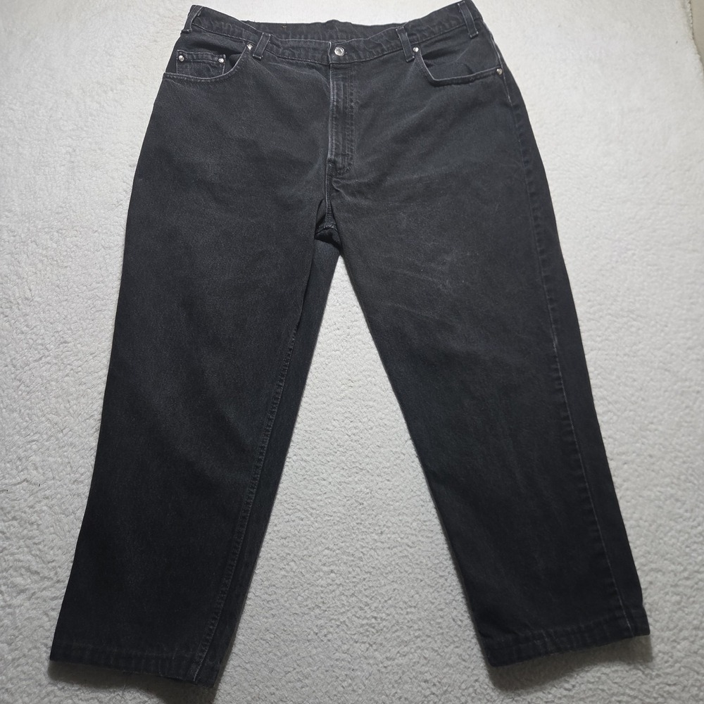 Vintage 1993 Levis 545 Loose Jeans Mens 38x27 Black Brown Tab Faded